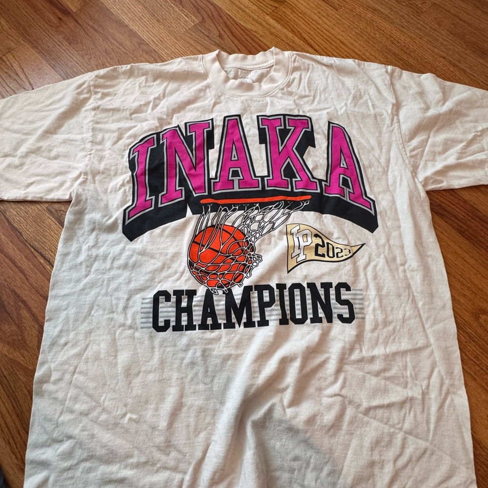 Ina Cream and Pink Champions Tee